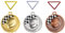 Henecka Zamak Medaille Motorsport, Medaillen mit Wunschgravur, inklusive Halsband, wählbar in Gold, Silber, Bronze, oder als 3er-Serie (Gold)
