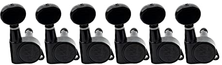 Wilkinson 6 en Ligne E-Z-LOK Bouton Mini Ovale Mécaniques pour Fender Strat/Tele Guitare électrique, Noir