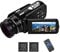 Andoer CaméScope NuméRique 4k Ultra HD Handheld Dvon Capteur Cmos avec Support De Griffe Macro Moniteur IPS De 3,0 Pouces Prise De Vue en Rafale Fonction Anti-Vibration