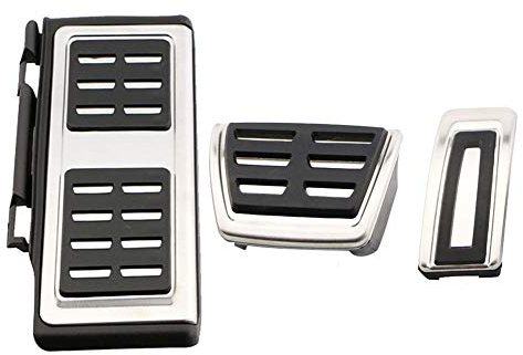 Auto Aluminium Pedal, Car Pedals Auto Bremspedal Ruhepedal Auto Gasbremspedal FüR Golf 7 Mk7 Octavia A7 (LHD), Automatisch Set (Mit Ausruhen Pedal)