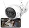 EZVIZ Dual Lens Camera, Colour Night Vision without Light, AI-Powered Human / Vehicle Detection, Security Camera Outdoor 1080P, Strobe & Siren Alarm, SD Card / Cloud Storage, IP67 Waterproof (C3X)