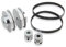 Zeberoxyz 2 Stück Set GT2-Synchronrad, 20 & 60 Zähne, 6.35mm Bohrung, Aluminium-Zahnriemenscheibe mit 2 Stück Länge 200 mm Breite 6mm Riemen (20-60T-6.35B-6)