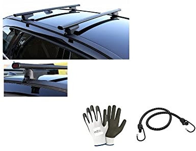Compatible with Dacia Duster 5p 2016 Car Roof Bars 110 cm Roof Bar for High and Low Railing Steel Roof Rack+Free