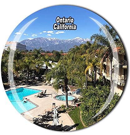 Amerika 3D Ontario California Kühlschrankmagnet Souvenir Kristallglas Magnet Reise-Souvenir Sammlung Geschenk Zuhause Küche Dekoration