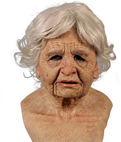 Raopuzi Another Me - The Elder Man - Silicone Mask, Halloween Old Man Mask Headwear Costume Mask,Halloween Masquerade Lifelike Masks for Adults (A)