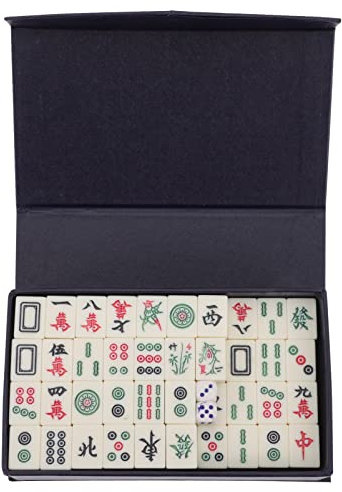 Portables Mahjong Satz für Reisen und Camping, Kleiner Spielset