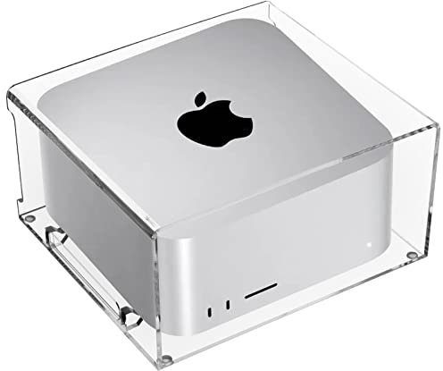 CaSZLUTION Acryl Desktop Ständer für Apple Mac Studio, Kompatibel mit Mac Mini M1 M2 2010-2023 (Klar)