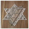 Winter-Tischdecke Sternentraum Plauener Spitze modernes Deckchen Stern mit Ornamenten Tischdeko Advent grau-Silber