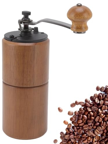 Moulins à café Natudeco Moulin à grains de café en bois à commande manuelle Multifonctionnel grossièreté réglable pour la maison Restaurant Camping Voyage Gadget de café