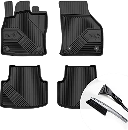 moto-MOLTICO Gummimatten Auto, 4-teiliges Set, Allwetter Gummi Fußmatten mit Rand, Antirutsch & Wasserfest Autoteppiche - passend für Cupra Formentor, Seat Leon IV 2020-