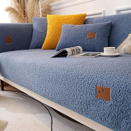 VEAI Samt Sofabezüge 1 2 3 4 Sitzer Sofabezug Couchbezug L Form Ecksofa Sofa/Couch überwurfdecke, Samt Couch Überwürfe Sofahusse Sofaüberwürfe rutschfest Sofa Abdeckung (Color : Dd, Size : 70x150cm)