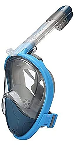 Vollgesichts-Silikon-Schnorchelmaske, 180 ° Unterwasser-Schnorcheln, volle Tauchmaske mit flachem Mund und trockenem Typ, geeignet für Erwachsene und Kinder (DL) Feito NA China