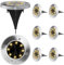 Mezzar 8 LED Lumière Solaire Extérieur Jardin, 8 Pièces Lampe Solaires Au Sol Étanche Luminaire Jardin Eclairage Chaud Blanc pour Chemin Cour Terrasse Pelouse Jardin