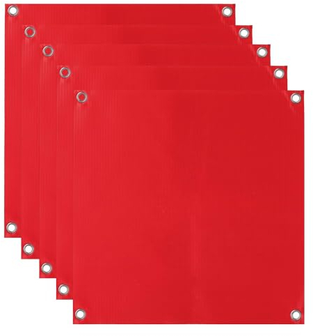 IMPPTE 5 Stück Rote Warnflagge 30 * 30cm Fahne Überlänge Ladungssicherung Rote Flagge nach StVO Wetterfest und Wasserdicht Warnfahne für Transport