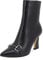 QUEEN HELENA Tronchetti Casual Eleganti con Zip Laterale Stivaletti con Tacco a Punta Invernali Bassi Donna K2115 (K2115 Nero Pu, 37)