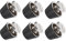 METALLIXITY Schraube Rücken Nieten Dorn (10x7mm) 6Stk Flach Kopf Stehbolzen Nieten - für Leder Handwerk Geldbörse Taschen Matt Schwarz