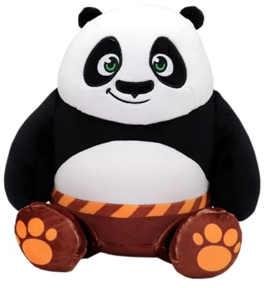 Kung Fu Panda 4 - Po, Cushy großer Plüsch im Kung-Fu-Outfit, gefertigt aus weichem Material, repliziert die ikonischen Eigenschaften von Po, geeignet für Kinder ab 4 Jahren