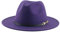 SOYNIA Fedora Trilby Filzhut Hut Fedora-Hut Für Damen Bandgürtel Filzhüte Für Herren Breite Krempe Hochzeit Damenhut 56–58 cm Lila