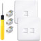 Acmerota RJ45 Socket Ethernet Faceplate CAT6 Single 1-Port & Double 2-Way Socket Wall Plate for Ethernet Cable Networking Socket Box, with Tool-Free Network Connector Module