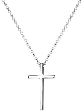Bzzerumy 925 Sterling Silber kreuz kette,Sterling Silber halskette, silberkette damen,mit Kreuz Zarte Halskette,Modeschmuck für Frauen und Mädchen