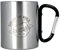 Spruchreif | Doppelwandige Edelstahltasse mit Karabinerhaken und hochwertiger Gravur | Outdoor Gadgets | Geschenk Camping | „Explore the world“ - 300 ml