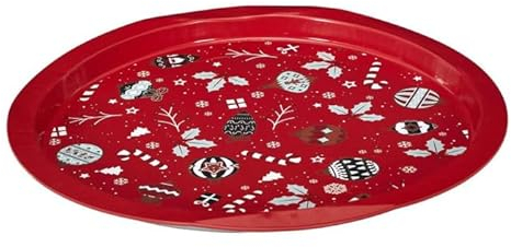 Plateau de Service Noël Magique 32cm Rouge