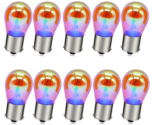 Ruiandsion 10 Stück BA15S P21W 1156 21W Halogenlampen Rot Ohne Polarität