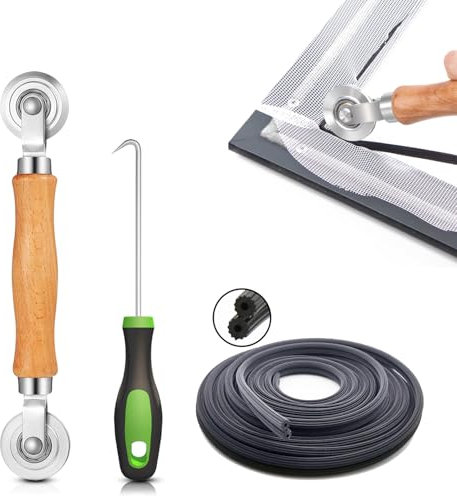 Rouleau en acier + cannelure d'écran de 9,8 m + crochet