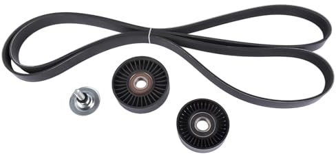 NSGMXT Keilrippenriemen + Spannrolle Umlenkrolle Ersatz für W203 W204 S203 CL203 C209 W211 S211 R171 C160 C180 C200 C230 E200 CLC200 Kompressor 2712060019 8641233007 8640702418