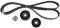 NSGMXT Keilrippenriemen + Spannrolle Umlenkrolle Ersatz für W203 W204 S203 CL203 C209 W211 S211 R171 C160 C180 C200 C230 E200 CLC200 Kompressor 2712060019 8641233007 8640702418