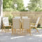 Xichuzi Bistrostühle 6 STK. Klappbar mit Cremeweißen Kissen Bambus, Gartenstühle, Balkonstuhl, Terrassenstühle, Gartensessel, Garten Stühle, Gartenmöbel, Balkon Stühle - 3208928