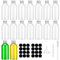 saerryor 80ml Shot Bottles With Lids,16 Pcs Small Juice Bottles Plastic Ginger Shot Bottle with Funnel and Labels Reusable Mini Juice Bottle for Smoothie Coffee Beer Milk