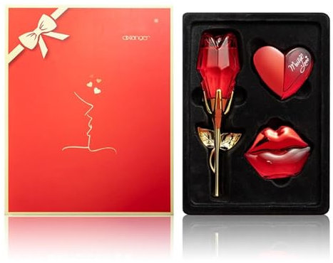 Coffret Parfum Saint Valentin,Parfum Femme,Coffret Parfum Femme,Parfum Pheromone Pour Femme,Coffret Parfum,Coffret De Parfum Femme,Parfum Femme Coffret,Parfum Durable Rose Love Sweet Kiss