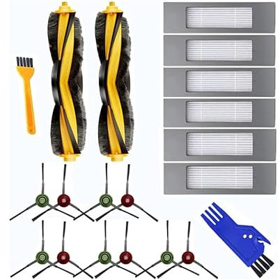 Lot de 14 accessoires pour robot aspirateur Ecovacs Deebot N8, N8+, N8 Pro, N8 Pro+, T9, T9+, N10+, OZMO 950/920, T8, T8+, T8 AIVI, T8 MAX, 1 brosse principale, 8 brosses latérales, 4 filtres, 1