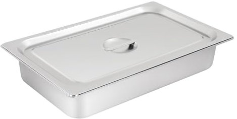 Etrhdfyts Panierschalen Set 4-teilig mit Deckel, 4 Stück 9L GN Behälter, Edelstahl 4 Zoll Tiefe Panierstraße Gastro Behälter Gastronormbehälter Chafing Dish Gastronomie