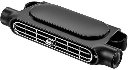 LOMUG Ventilateur de voiture, double tête, pour siège arrière, portable, USB, avec 3 vitesses, pour la maison, le bureau, les véhicules tels que berline, SUV, RV