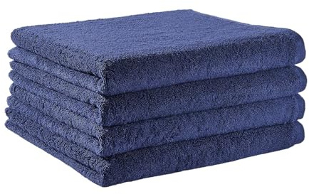 G BETTWARENSHOP Frottierserie Premium – Hochwertige Handtücher aus 100 % Baumwolle – Extra Weich, Saugstark & Pflegeleicht - Duschtuch 4er Pack 70x140 cm, blau