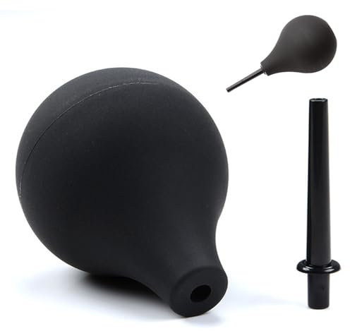 Hao Zhu Douche 220ml Silicone Enema Bulb for Men & Women | Silicone Enema Bulb, 220ml, for anal & vaginal cleansing, relieves constipation, black, reusable & easy clean