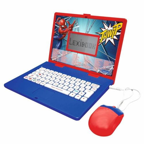 Lexibook, Spider-Man Educational Laptop for kids, JC598SPi3LXB | German/English, 124 activities, Learning games and music