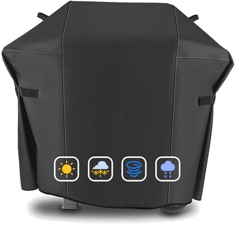 Weber Spirit and Spirit II 200 Series Grill Cover, 600D Heavy Duty Waterproof BBQ Grill Cover, 122CM 7138 Grill Cover for Weber Spirit II E210, Spirit E210 2 Burner Grillgas, All Weather Protection