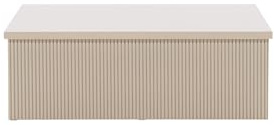 FURNLUX Couchtisch, Beige, 90x90x30 cm, 28 kg, MDF-Material, Modernes Design, Montage erforderlich, Quadratisch, Mit Montageanleitung