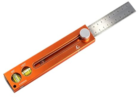 Ausziehbares Markierungsniveau aus Aluminiumlegierung, multifunktionales Messlineal mit Wasserwaage, robustes Präzisionswerkzeug, 30,5 - 61 cm, klare Skalierung für Holzbearbeitung und DIY-Projekte