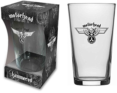 Motorhead Bierglas, gehämmertes Band-Logo, offizielle Verpackung, Einheitsgröße