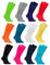 Rainbow Socks - Femme Homme Chaussettes Hautes Colorées en Coton - 12 Paire - Blanco Gris Negro Turquesa Azul Azul Marino Verde Rojo Amarillo Naranja Rosa - Taille UE 42-43