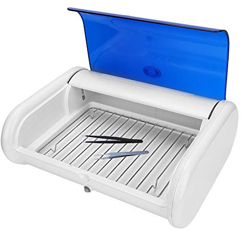Sonew UV Nagel Werkzeug Sterilisator Box, Desinfektionswanne mit herausnehmbarem Siebeinsatz, für Make-up Werkzeuge, Nagelknipser, Feilen, Bürsten und Rasierer(EU)