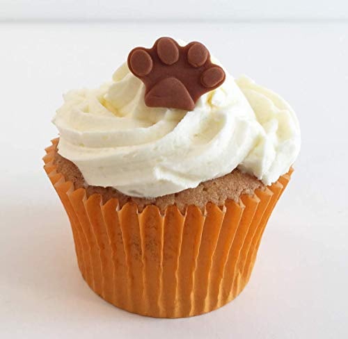 12 Small Sugar Paw Print Cake Decorations. Edible, Unique and Made with Love in The UK!