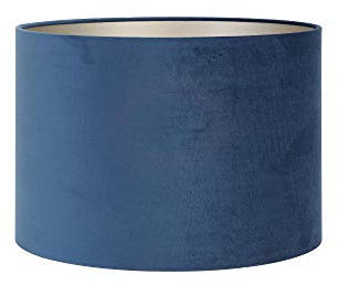 Light & Living Lampenschirm Zylinder Velours - Petrol Blue - Ø30x21cm - Zylinder - Velours