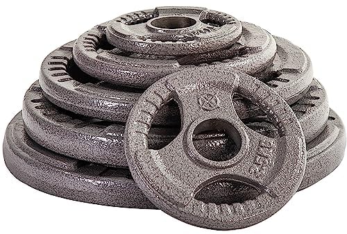 RIP X Full Set of Tri Grip 2 Olympic Weight Plates in Cast Iron - 107.5kg Total