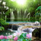 NCTQWET Photo Papier Peint Soleil bois rivière lotus 3D Intissé Décoration Murale XXL Poster Trompe l oeil Tableaux Muraux pour Salon Chambre Toile de Fond Mur 140x100cm