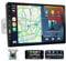 Podofo 1 Din Autoradio mit A-pple Carplay und Android Auto 9 Zoll Single Din Autoradio mit Bildschirm Auto Radio mit Bluetooth/FM Radio/SWC/Spiegel-Link/USB + Rückfahrkamera & Mikrofon